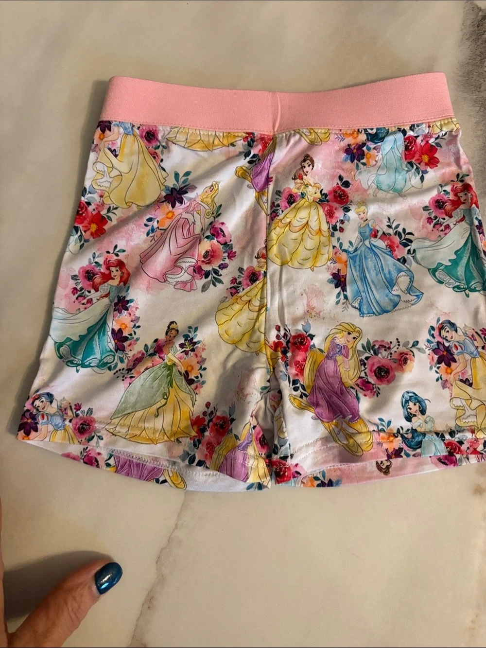 Disney Princess Floral Short Pajama Set - Pink, Yellow, Blue, Green
